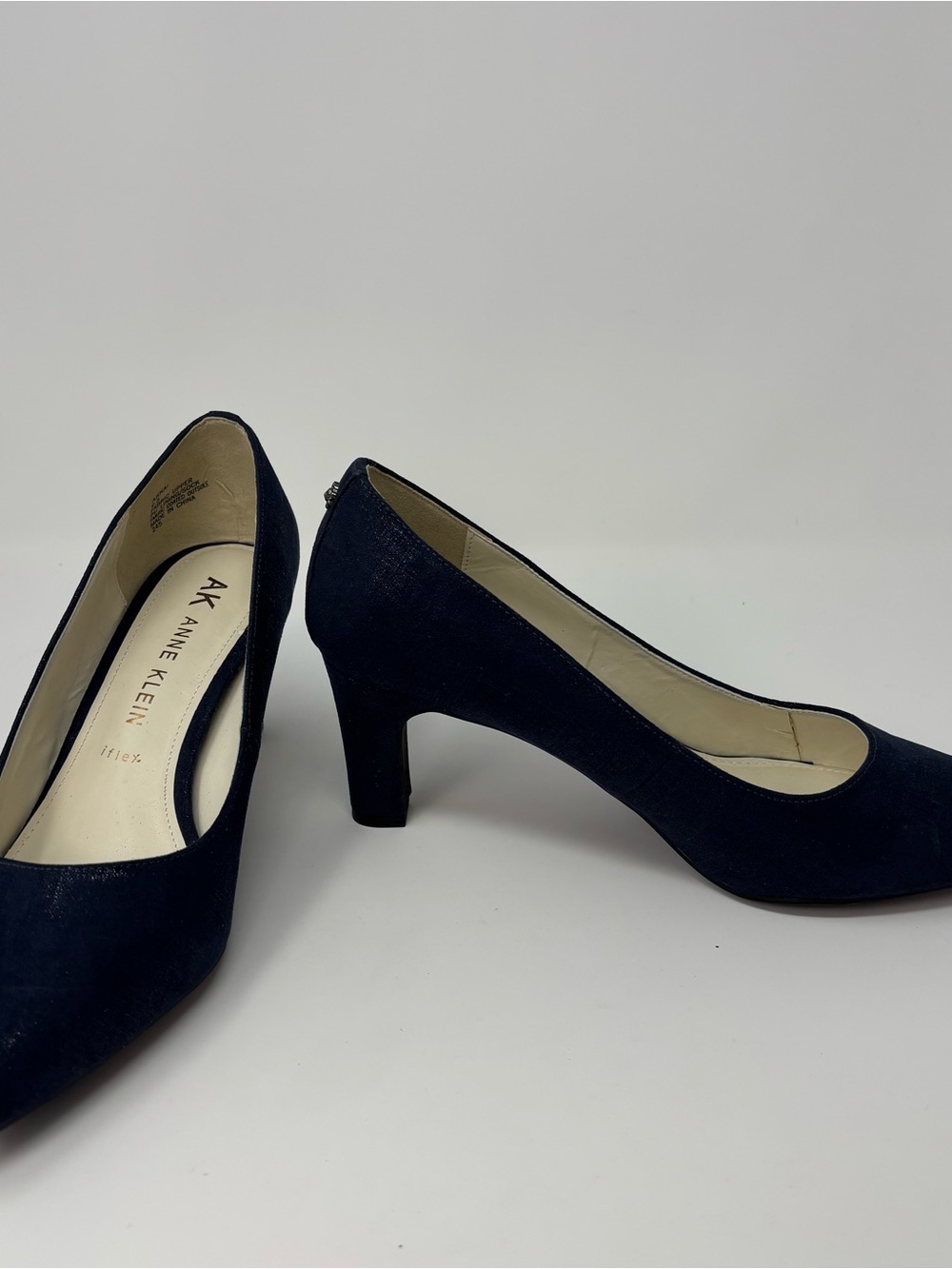 Anne Klein Akkai iFlex Navy Blue Pointed Toe Pumps Heels Size 9.5 Comfort